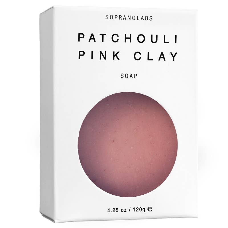 SopranoLabs - Patchouli Pink Clay Vegan Soap. SPA Gift for her/him (7802951925987)