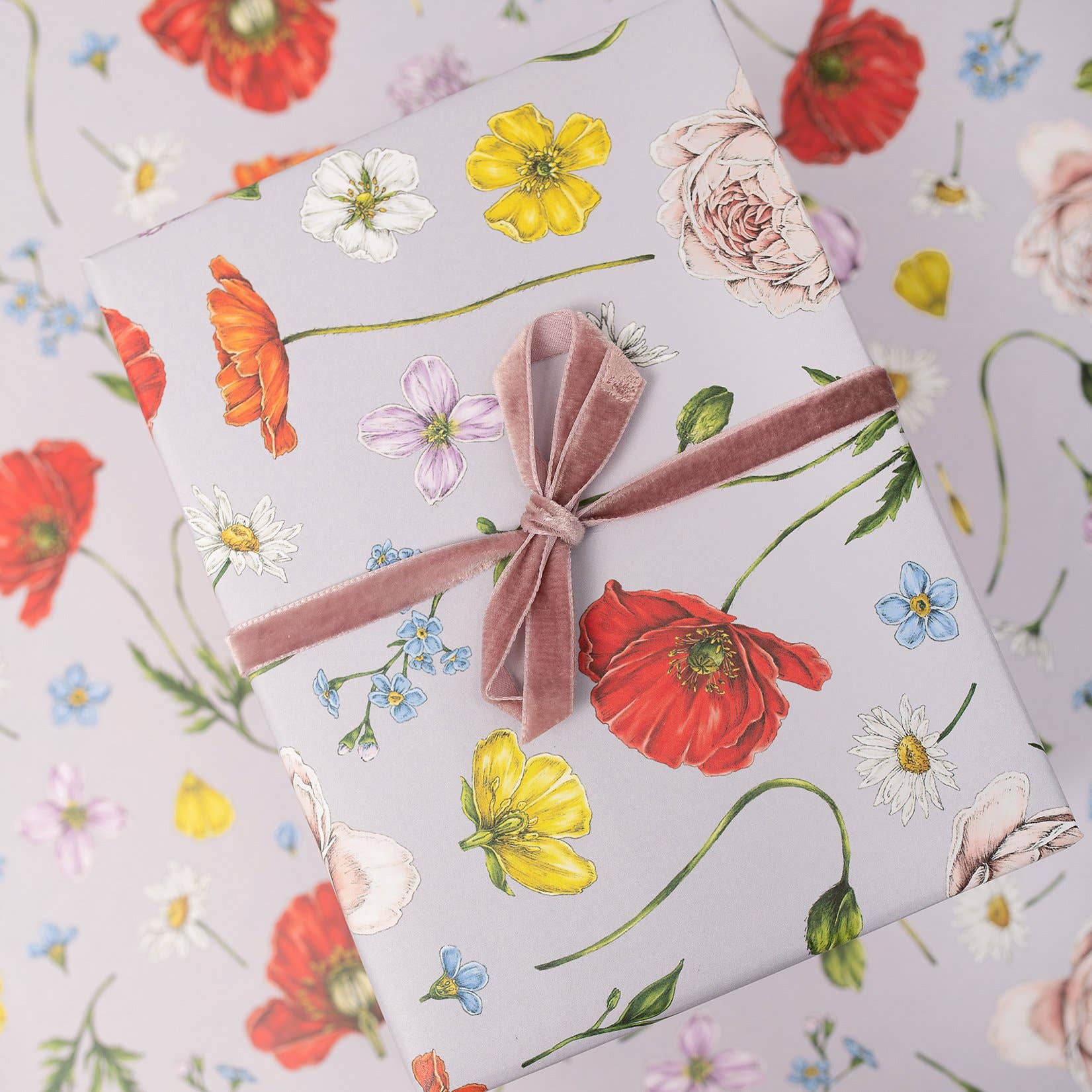Catherine Lewis Design - Champ de Fleur - Lilac - Gift Wrap